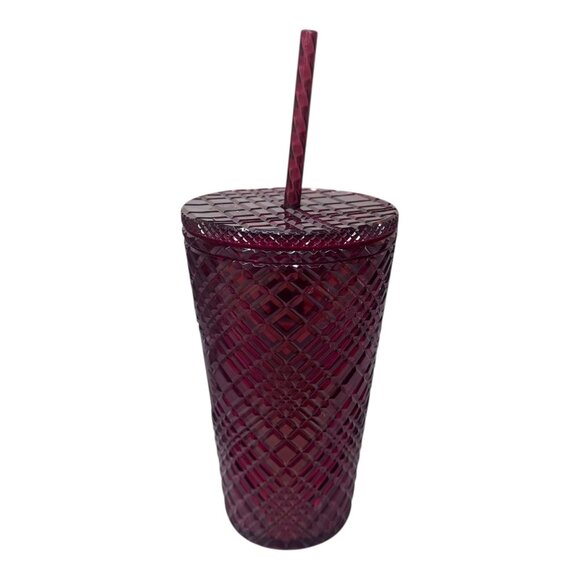 Starbucks 2021 Holiday Red Jeweled Plastic Tumbler Cold Cup 16oz Christmas - Picture 3 of 8